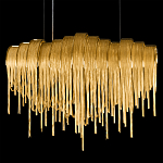 Люстра подвесная с металлическими цепочками и изогнутыми металлическими дугами 72 см Atlantis Chain варинант исполнения - 17 | Loft Concept в Твери