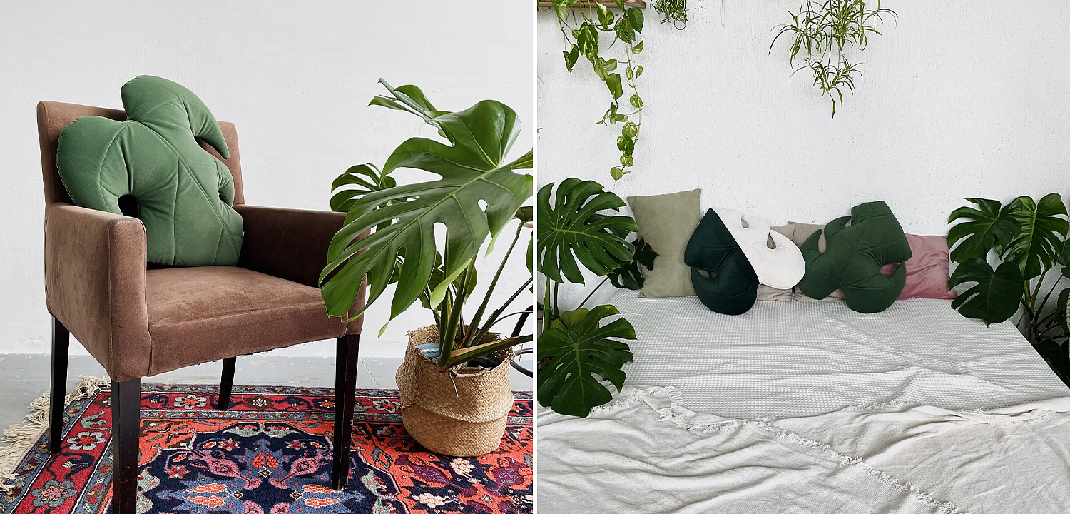 Декоративная подушка Botanical Cushion Monstera Декоративная подушка Botanical Cushion Monstera - Loft-Concept в Твери
