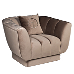 Дизайнерское кресло мягкое из серого велюра Serenity варинант исполнения - 1 | Loft Concept в Твери