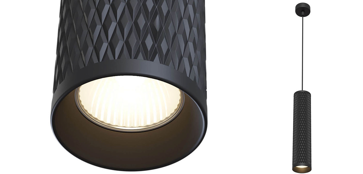 Подвесной светильник Trumpet tube black rhombus Подвесной светильник Trumpet tube black rhombus - Loft-Concept в Твери