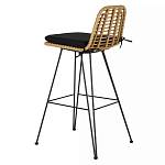 Стул барный с ротанговым плетением Half Bar Chair with Wicker без подлокотников варинант исполнения - 1 | Loft Concept в Твери