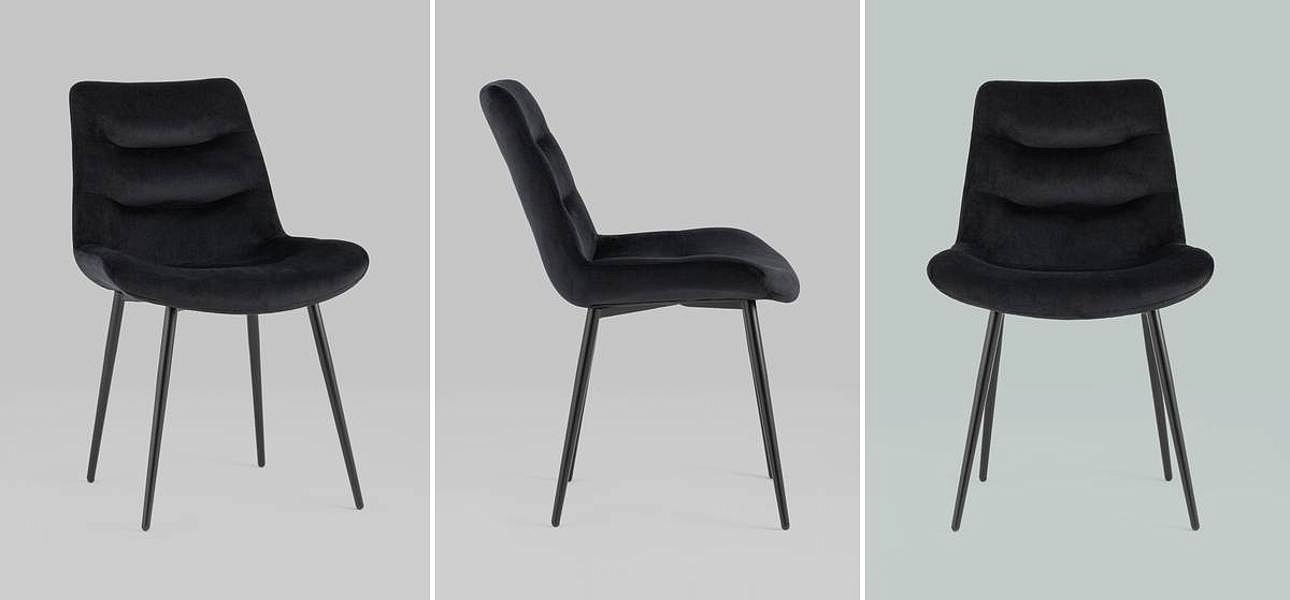 Стул Austin Chair Черный Велюр Стул Austin Chair Черный Велюр - Loft-Concept в Твери