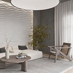 Гипсовая 3D панель с принтографией PM-01 варинант исполнения - 2 | Loft Concept в Твери