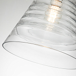 Подвесной светильник с прозрачным рельефным стеклянным плафоном в форме конуса Feiss варинант исполнения - 3 | Loft Concept в Твери