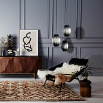 Подвесной светильник вертикальной овальной формы украшенный белыми круглыми бусинами Gradient Oval Pendant Lamp White варинант исполнения - 4 | Loft Concept в Твери