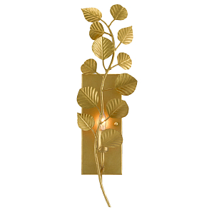 Бра золотого цвета с декором в виде ветки эвкалипта Eucalyptus Branches