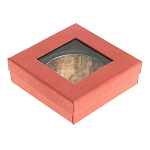 Зеркало карманное складное круглое из натурального камня Оникс в подарочной упаковке Silver Stone Mirrors варинант исполнения - 4 | Loft Concept в Твери