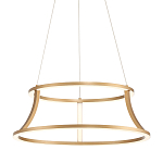 Люстра золотого цвета с 2-мя светодиодными кольцами Eurofase варинант исполнения - 1 | Loft Concept в Твери