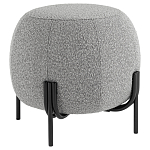 Пуф в ткани букле серого цвета Pikelet варинант исполнения - 1 | Loft Concept в Твери