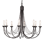 Люстра черного цвета ручной работы с канделябрами и переплетенной проволочной драпировкой Elstead Lighting варинант исполнения - 5 | Loft Concept в Твери