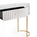 Консоль овальная на золотистых фигруных ножках Wall Console варинант исполнения - 3 | Loft Concept в Твери