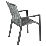 Стул темно-серый с высокой плетеной спинкой и сиденьем Braided Strength варинант исполнения - 3 | Loft Concept в Твери