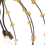 Люстра в форме шара с золотыми элементами на чёрном каркасе Arced Lines варинант исполнения - 1 | Loft Concept в Твери