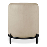 Банкетка овальная бежевый велюр на 4-х металлических ножках черного цвета SANJAY варинант исполнения - 3 | Loft Concept в Твери