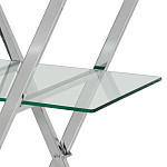 Стеллаж со стеклянными полками на стальном каркасе X-ray варинант исполнения - 4 | Loft Concept в Твери