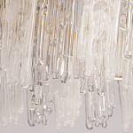 Люстра круглая с прозрачными стержнями разной длины Textured Glass Chandelier варинант исполнения - 8 | Loft Concept в Твери