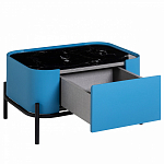 Тумба прикроватная чёрно-голубая с  ящиком Blue Cabinet варинант исполнения - 2 | Loft Concept в Твери