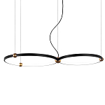 Люстра подвесная светодиодная черный металл Ring Horizontal варинант исполнения - 8 | Loft Concept в Твери