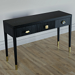 Дизайнерский Письменный стол Elsa Dreams Black с тремя ящиками варинант исполнения - 3 | Loft Concept в Твери