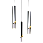 Подвесной светильник Metal Acrylic Tube Trio Chrome Hanging Lamp варинант исполнения - 1 | Loft Concept в Твери