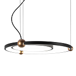 Люстра подвесная светодиодная черный металл Ring Horizontal варинант исполнения - 1 | Loft Concept в Твери