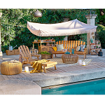 Садовая скамья из массива акации Ruth Wooden Bench варинант исполнения - 5 | Loft Concept в Твери