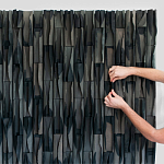 Современное Объемное Панно на стену Horizontal rhythmic waves варинант исполнения - 2 | Loft Concept в Твери