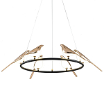 Подвесной светильник с декором в виде птиц Birds Ring Hanging Lamp варинант исполнения - 1 | Loft Concept в Твери