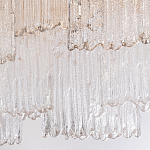 Люстра подвесная прямоугольная из рифленого стекла Fluted Glass Chandelier варинант исполнения - 1 | Loft Concept в Твери