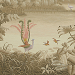 Обои ручная роспись Le Brésil Amarelo Sepia варинант исполнения - 3 | Loft Concept в Твери