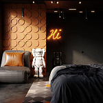 Гипсовая 3D панель с принтографией PM-105 варинант исполнения - 1 | Loft Concept в Твери