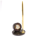 Часы настольные с ручкой из натурального камня Stone Clock варинант исполнения - 13 | Loft Concept в Твери