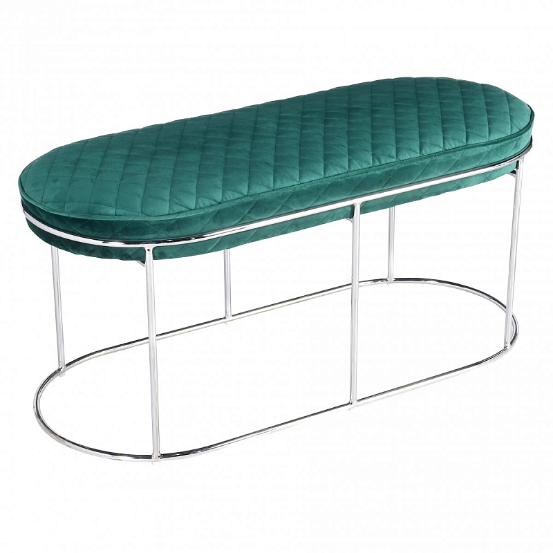 Банкетка Bench Emerald Серебряный Изумрудный Банкетка Bench Emerald Серебряный Изумрудный в Твери | Loft Concept