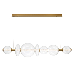 Подвесной светильник линейный с прозрачными стеклянными шарами разного диаметра Eurofase варинант исполнения - 11 | Loft Concept в Твери