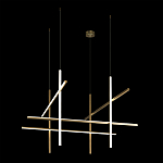 Люстра с 8-ю пересекающимися цилиндрическими плафонами на тонких тросах Trumpet tube варинант исполнения - 7 | Loft Concept в Твери