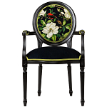 Стул с подлокотниками из бука с изображением птиц и цветов Blooming Birds варинант исполнения - 1 | Loft Concept в Твери