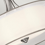 Люстра подвесная с двойным круглым плафоном из органзы и матового стекла Kichler варинант исполнения - 3 | Loft Concept в Твери