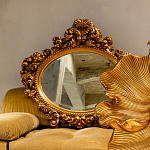 Зеркало настенное золотое с ажурным резным орнаментом Classic Ornament Mirror варинант исполнения - 3 | Loft Concept в Твери