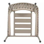 Стул серо-бежевый с декоративным плетением на спинке и подлокотниках Chair Weave варинант исполнения - 7 | Loft Concept в Твери