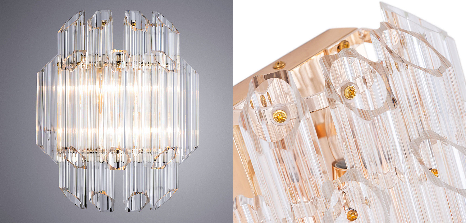 Бра Hexagon Tube Light Crystal wall lamp - Loft-Concept в Твери