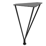 Стол журнальный c коричневой круглой столешницей на четырех черных ножках Charm Coffee Table варинант исполнения - 3 | Loft Concept в Твери