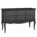 Консоль черная из массива бука с ящиками в стиле прованс Black Provence варинант исполнения - 1 | Loft Concept в Твери