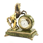 Часы настольные бронзовые с декором в виде коня Horse Stone Clock варинант исполнения - 4 | Loft Concept в Твери