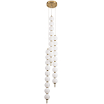 Подвесной светильник с плафонами в виде шаров из акрила Pearls Suspension Brass Cascade Hanging Lamp варинант исполнения - 1 | Loft Concept в Твери