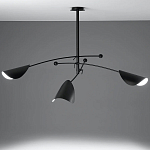 Потолочный светильник с подвижными плафонами Aracea Black Ceiling Lamp варинант исполнения - 2 | Loft Concept в Твери