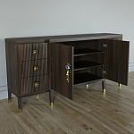 Большой Комод-буфет Elsa Dreams Walnut с ящиками варинант исполнения - 5 | Loft Concept в Твери