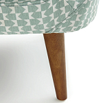 Кресло светло-бирюзовое с принтом Pauley Light Turquoise Armchair варинант исполнения - 4 | Loft Concept в Твери