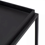 Тумба чёрная на колёсах Cabinet on Wheels варинант исполнения - 4 | Loft Concept в Твери