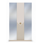 Шкаф трёхдверный с 2-мя зеркальными дверками Satin Furniture варинант исполнения - 3 | Loft Concept в Твери