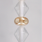 Подвесной светильник с вертикальной композицией из прозрачных и янтарных стеклянных шаров и ромбов Gabriel Scott Luna варинант исполнения - 14 | Loft Concept в Твери